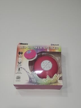 Pink LED Shower Bluetooth Speaker
